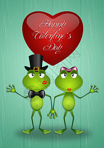 青蛙与气球情人节快乐 爱 青蛙 庆典 心 有趣的 问候语 生活背景
