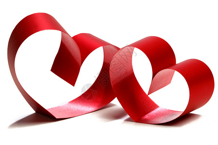 红心丝带 红色的 婚礼 磁带 浪漫的 假期 浪漫 庆典背景图片