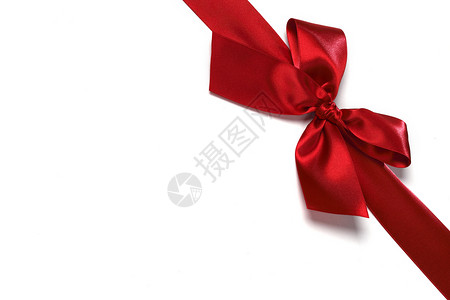 红弓 白色的 展示 闪亮的 假期 礼物 生日 丝绸背景图片