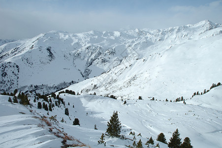 爱德华巴赫冬季阿尔卑斯山谷 美丽的 首脑 场景 风景 奥弗莱约赫背景