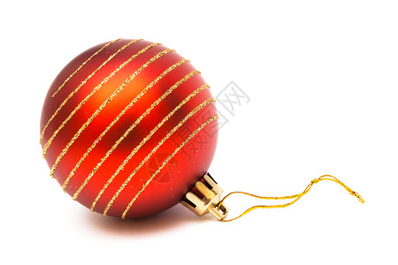 圣诞红球 玻璃 金子 假期 圣诞节 条纹的背景图片