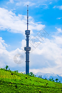 哈萨克斯坦阿拉木图电视塔台高清图片