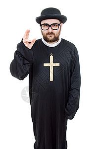 牧师 宗教的 基督教 衣服 基督 黑色的背景图片