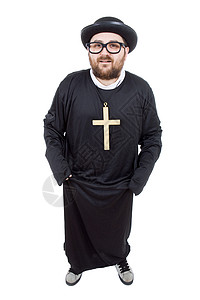 牧师 基督 天主教的 基督教 希望 衣服 宗教的 布道者 全身 宗教背景图片