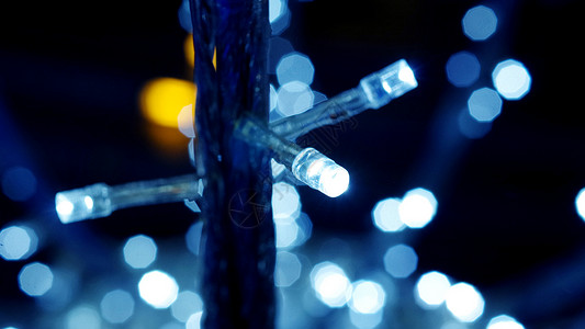 黑暗中的LED灯光 灯光设计 绳灯 工具 绳索背景图片