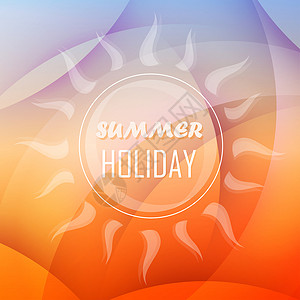 夏季暑假背景日光 平板设计背景图片