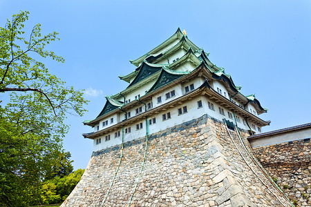 东京高野城堡日本名古屋城堡 旅游 石头 公园 游客 武士 历史的 窗户背景