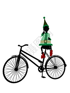 圣诞Elf 带一个绕行轮椅的圣诞节elf说明 尼斯 核仁巧克力饼背景图片