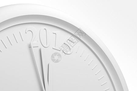 2015年新年 钟 白色的 快乐的 庆祝 无色的背景图片