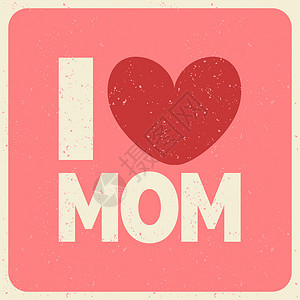母亲节贺卡 排版的 问候语 假期 爱 快乐的 红色的 明信片背景图片