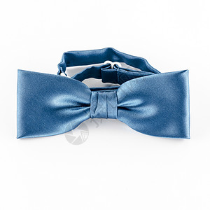 蓝弓领带 脖子 优雅 时尚 庆典 白色的 红色的背景图片