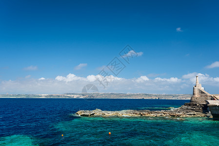 马尔法港马耳他Gozo远处高清图片