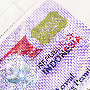 印度尼西亚签证 安全 边界 护照 国家的 访问 移民文档高清图片素材