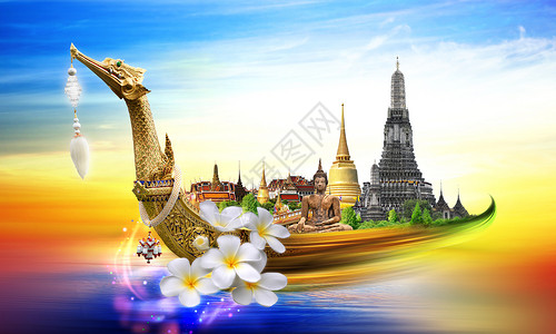 名片设计素材泰国旅游理念 基奥 庆典 名片设计 盛大 洛伊 郑王庙 背景设计背景