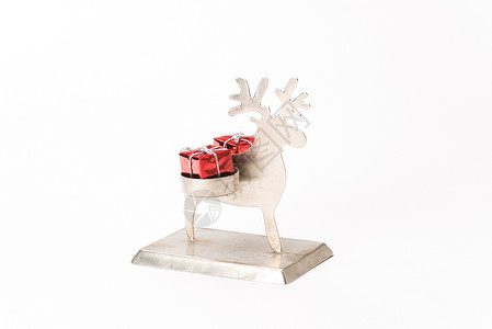圣诞带礼物的驯鹿背景图片