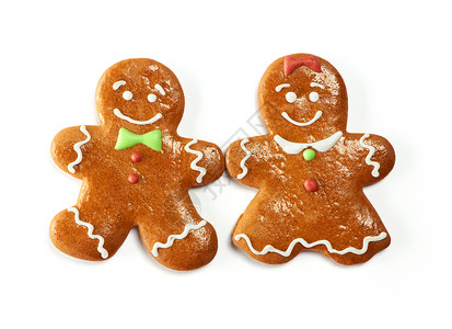 圣诞姜饼两点饼干 假期 刨冰 冬天 夫妻 姜饼人 装饰的背景