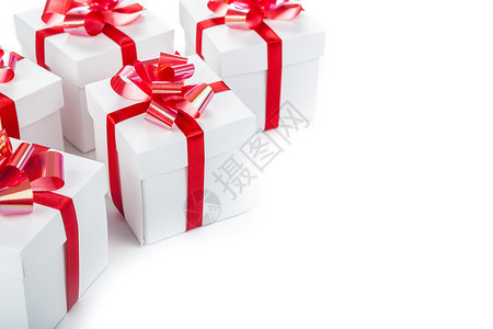 灰色上的白色礼品盒 圣诞节 嘉年华 欢乐 丝带 婚礼背景图片