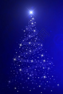 圣诞节和新年背景 十二月 闪光 树 假期背景图片