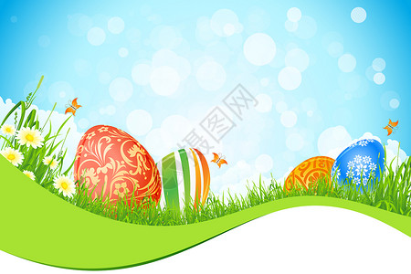 美丽的复活节节背景环境 春天 假期 插图 自然背景图片