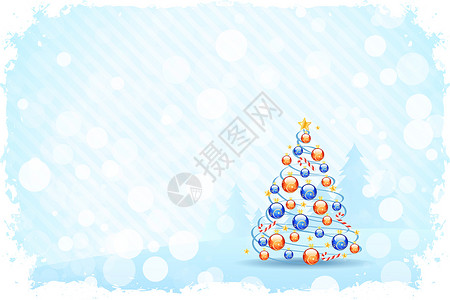 格朗吉圣诞卡 火花 插图 假期 圣诞树 蹩脚的 糖果 卡片背景图片
