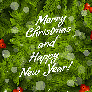 圣诞卡 圣诞树 恭喜 卡片 闪光 充满活力的 枞树 冷杉 插图背景图片