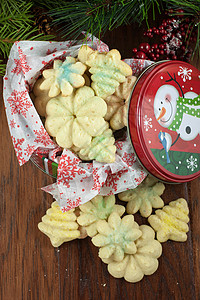 圣诞饼干 糖果 食物 假期 烹饪 木桌子 甜点 斯普茨饼干背景图片