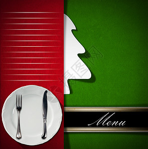 圣诞餐厅菜单 Menu 假期 派对 程式化背景图片
