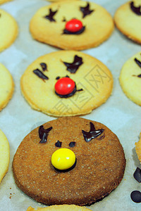 圣诞节的鲁道夫饼干 食物 波兰 结霜 可口 健康 假期背景图片