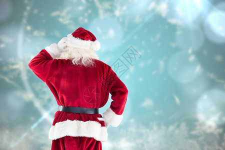 Santa Claus的复合图像 红色的 乔利背景图片
