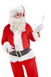 Santa Claus持有的肖像背景图片