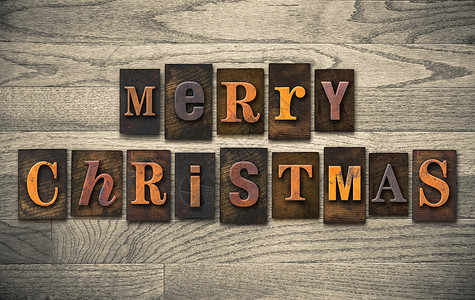圣诞快乐 木质信印概念背景图片