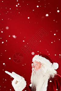 桑塔光环的复合图像 假期 乔利 喜庆 圣诞节的时候 下雪 吹背景图片