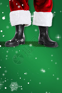 Santa Claus靴子的复合图像 风流背景图片