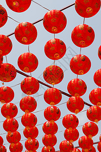 中国红灯笼装饰 节日 文化 假期 金的 喜庆的 农历新年 幸运的背景图片