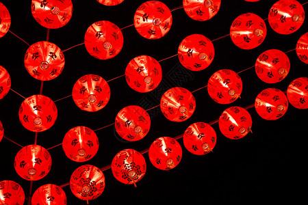 中国红灯笼装饰 金子 镇 繁荣 店铺 幸运的 文化背景图片