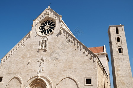 鲁沃杜普利亚大教堂 罗马式 基督教 教会 石头 鲁沃迪普利亚 天主教的背景图片