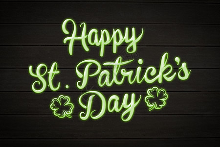 Patricks日贺礼综合图像 木制的 绿色的 爱尔兰背景图片