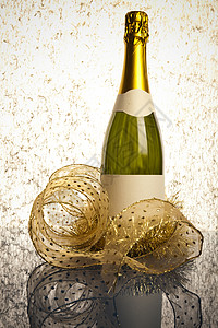 一瓶香槟 亮丽多彩的生动主题 喝 假期 水晶图片