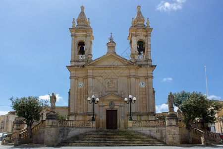 马耳他戈佐桑纳特大教堂主教堂 岛 巴洛克风格高清图片