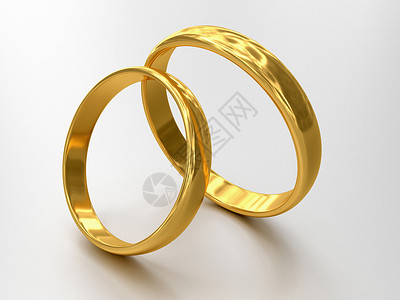 两枚结婚戒指的插图 金子 庆典 白色的 金属 爱 宏观背景图片