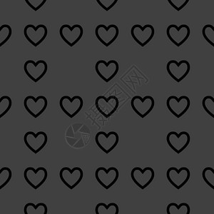 红心网图标 平板设计 无缝模式 插图 情人节 心脏图标背景图片
