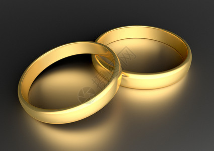 两个结婚金戒指 闪亮的 庆祝活动 爱 已婚 金子 仪式 假期背景图片