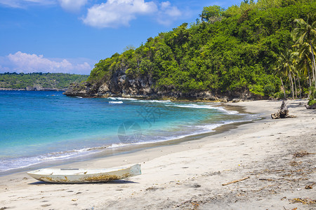 佩尼达岛努沙热带海岸线 沿海 荒野 自然 印度尼西亚 支撑背景