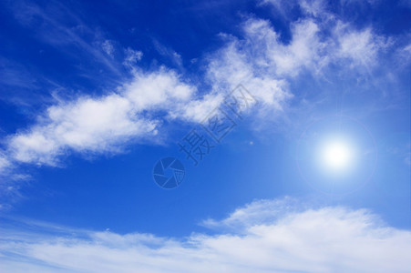 蓝色干净的天空 假期 天气 阳光 海 自然 太阳图片