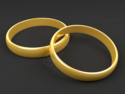 关于两个结婚金戒指的插图 宏观 闪亮的 爱 金属背景图片