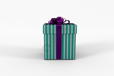 紫色条纹盒子蓝色和银色礼品盒 弓 盒子 礼物 丝带 假期 计算机绘图背景