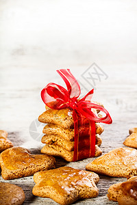 圣诞姜饼饼干 假期 可口的 食物 蛋糕 圆形的 棕色的 紧缩背景图片
