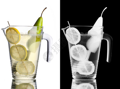 梨柠檬 透明的 柠檬水 柑橘 果汁 透明蒙版 饮料背景图片