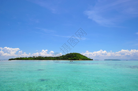 婆罗洲岛马来西亚Sempoorna沙巴婆罗洲的岛屿景色 仙本那 全景背景