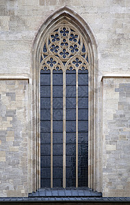 哥特窗口 玻璃 基督教 浅褐色的 宗教 建筑的 老的背景图片